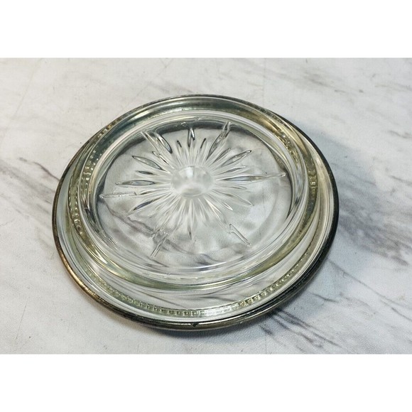Vintage crystal and silver coaster/ ashtray - W&S blackington company - Picture 2 of 3